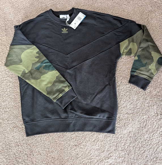 Adidas Men's Black and Camouflage Sweater - Picture 1 of 1